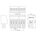 3,81 mm Pitch Guide Rail Type männliche und weibliche Plug-in-Terminals